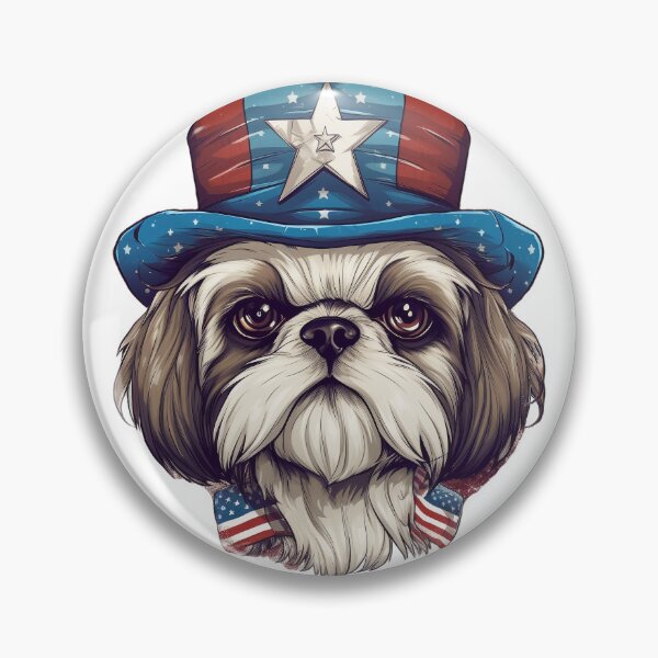 Item preview, Tucker, the Patriotic Shi Tzu Great USA gift! designed and sold by Alanna Rose Realm.