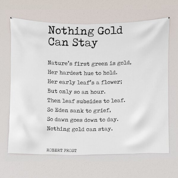 Item preview, Nothing Gold Can Stay - Robert Frost Poem - Typewriter Print designed and sold by Studio Grafiikka.