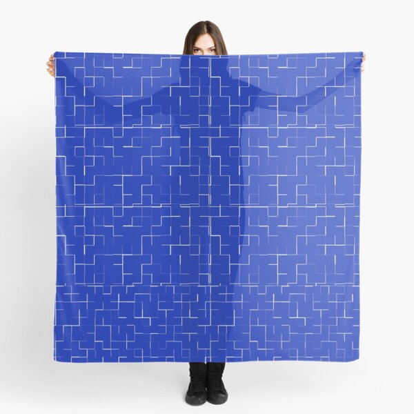 Scratched Royal Blue Scarf