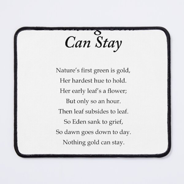 Item preview, Nothing Gold Can Stay - Robert Frost Poem - Typography Print designed and sold by Studio Grafiikka.
