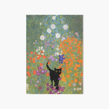 Vista previa del artículo con la obra «Gato cartel famoso Klimt arte pintura Bauerngarten Floral», diseñado y vendido por outdoorway.