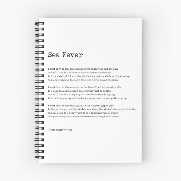 Item preview, Sea Fever - John Masefield Poem - Literary Print - Typewriter designed and sold by Studio Grafiikka.