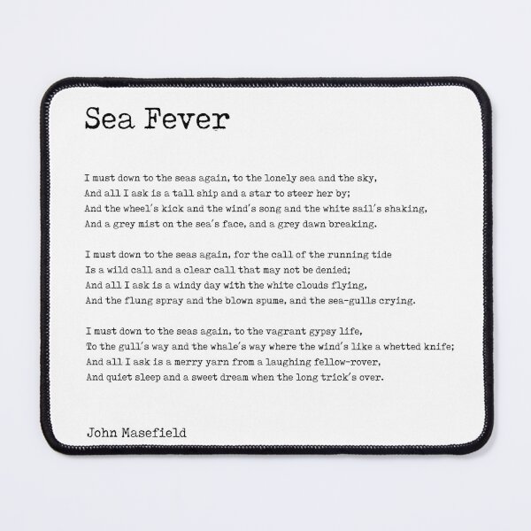 Item preview, Sea Fever - John Masefield Poem - Literary Print - Typewriter designed and sold by Studio Grafiikka.