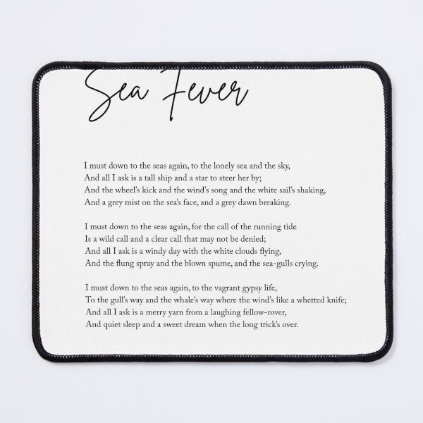 Item preview, Sea Fever - John Masefield Poem - Literary Print 1 - Typography designed and sold by Studio Grafiikka.