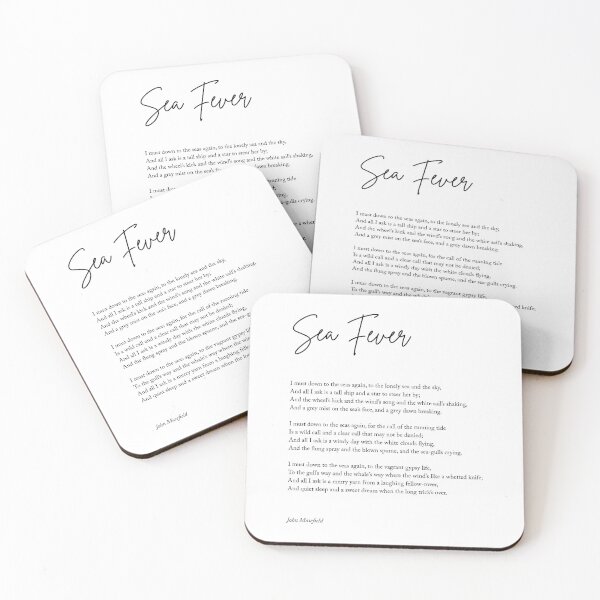 Item preview, Sea Fever - John Masefield Poem - Literary Print 1 - Typography designed and sold by Studio Grafiikka.