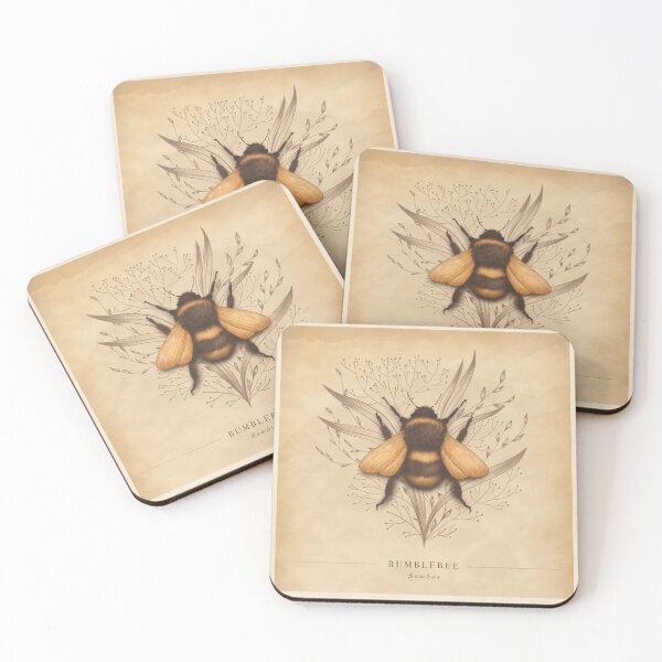 Item preview, Bumblebee witch botanical flower sketch  designed and sold by Art-by-Nika.