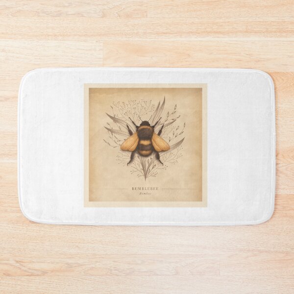 Item preview, Bumblebee witch botanical flower sketch  designed and sold by Art-by-Nika.