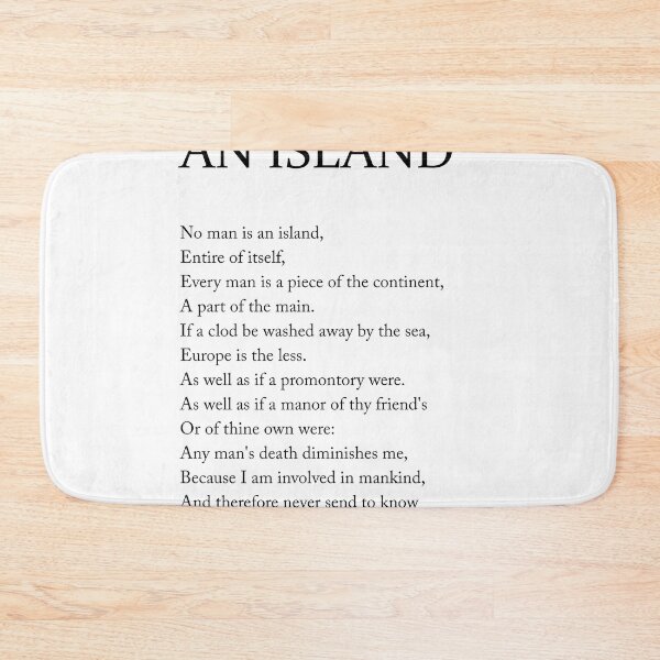 Item preview, No Man Is An Island - John Donne Poem - Literature - Typography Print 1 designed and sold by Studio Grafiikka.