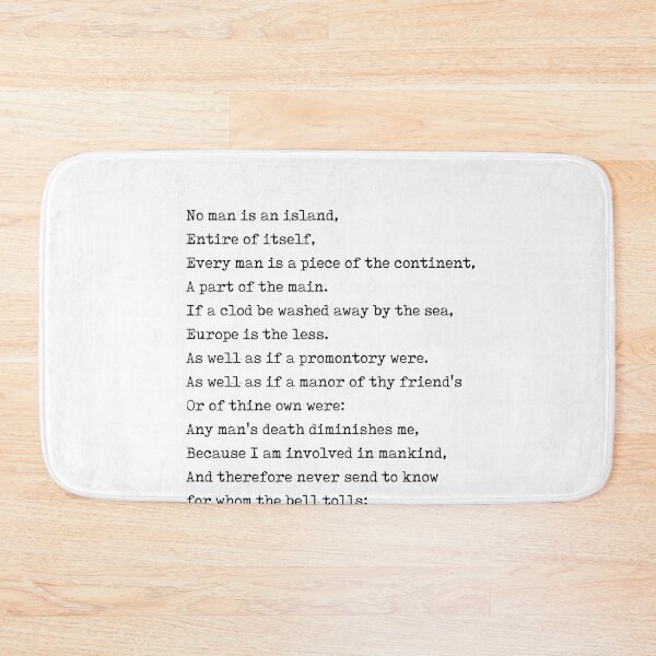 Item preview, No Man Is An Island - John Donne Poem - Literature - Typewriter Print 1 designed and sold by Studio Grafiikka.