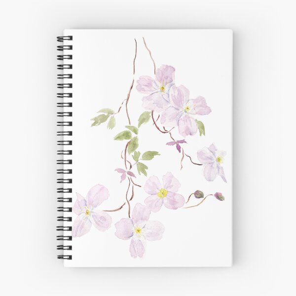 Item preview, purple clematis watercolor hand painted  designed and sold by SelenePaintings .