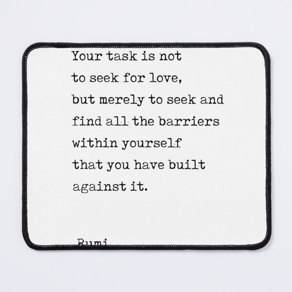 Item preview, Do not seek Love - Rumi Quote 1 - Literature - Typewriter Print designed and sold by Studio Grafiikka.