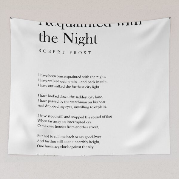 Item preview, Acquainted With The Night - Robert Frost Poem - Literature - Typography Print 1 designed and sold by Studio Grafiikka.