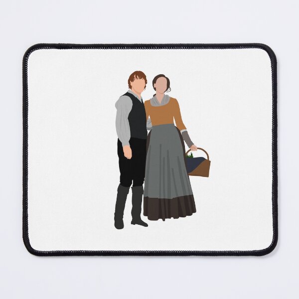 Item preview, Illustration of Claire and Jamie Fraser from Outlander designed and sold by kbracey-meraki.