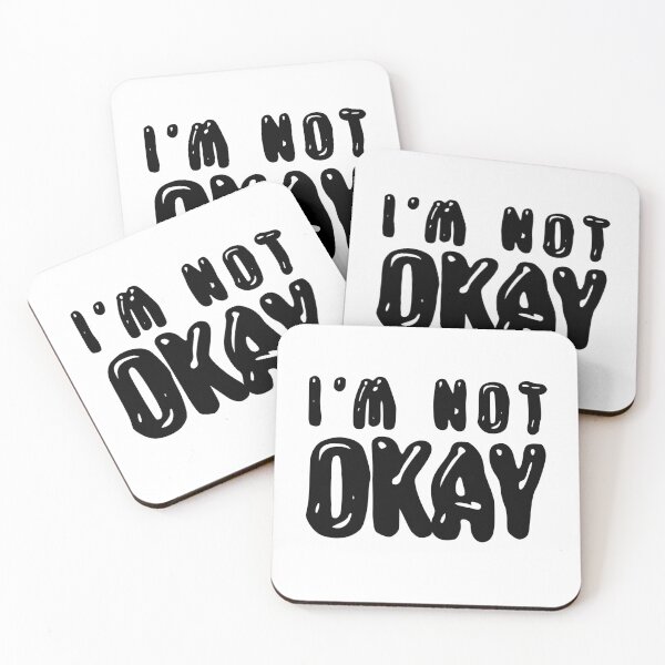 Item preview, Copia de I'm not okay - 2 - black designed and sold by N3F1.