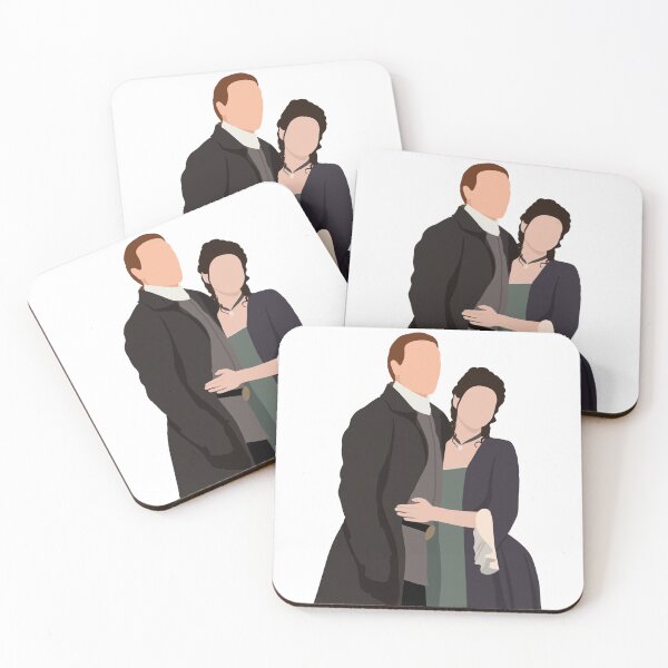 Item preview, Illustration of Claire and Jamie Fraser from Outlander designed and sold by kbracey-meraki.
