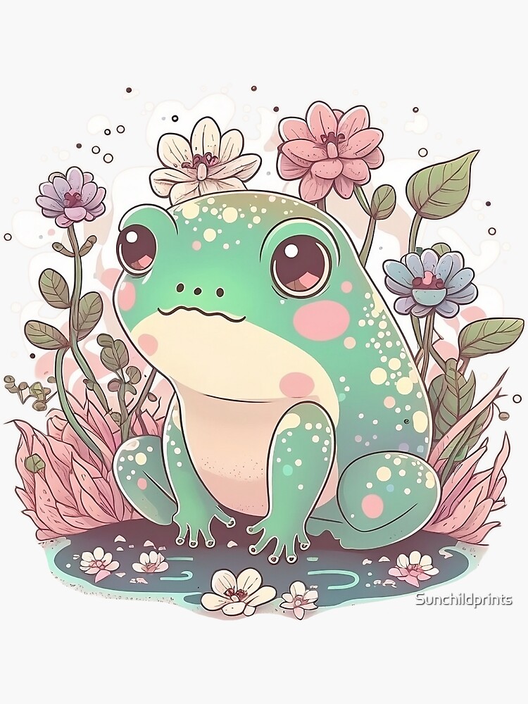 Cute Frog' Sticker