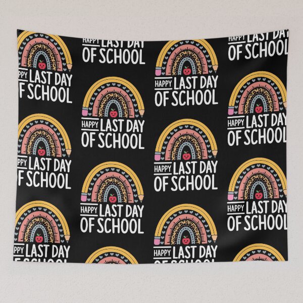 Item preview, Happy Last Day Of School Teachers And Students Rainbow designed and sold by GravitiTees.