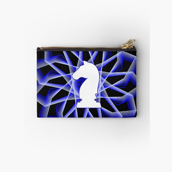 Item preview, White Chess Knight in Blue Geometric Star designed and sold by Shapes-Mania.