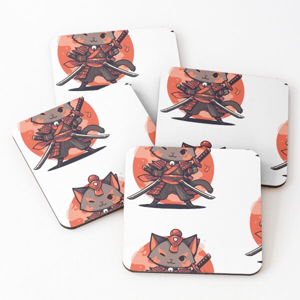 Item preview, Feline Bushido - Courageous Cat Samurai in Armor Sticker designed and sold by Cute Critters Stickers.