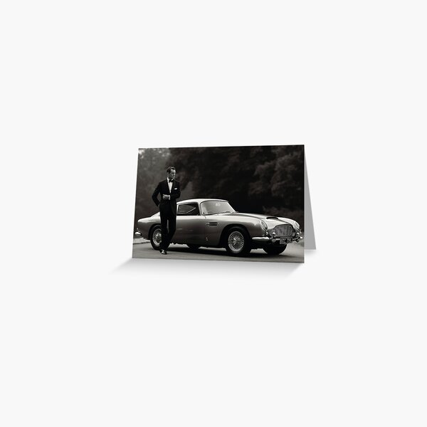 Item preview, James Bond Aston Martin Retro Movie Poster - Vintage Cars & 007 Gift designed and sold by ImpressivelyInk.