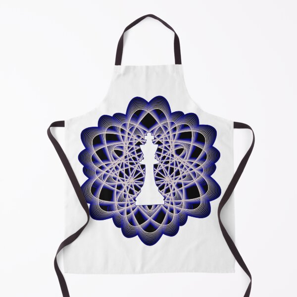 Item preview, White Chess King Piece in Atomic Swaps Abstract Spiral Lines on White designed and sold by Shapes-Mania.