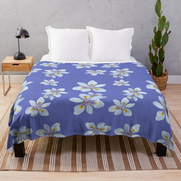 Item preview, Butterfly iris on blue background designed and sold by jaynerushton.