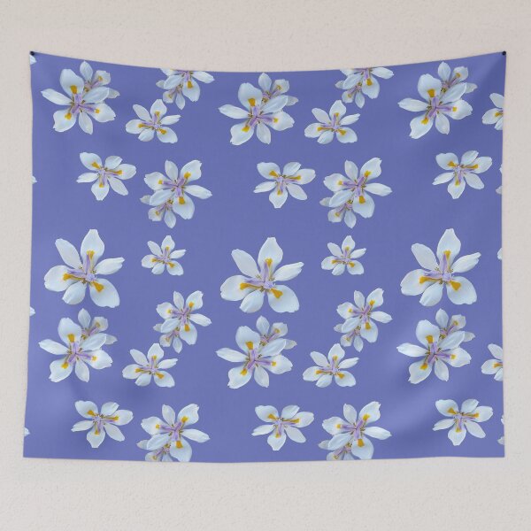 Item preview, Butterfly iris on blue background designed and sold by jaynerushton.