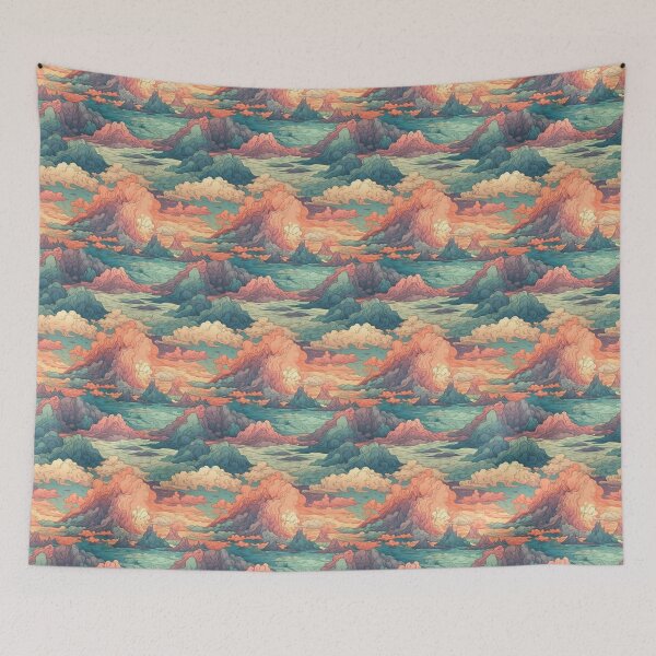 Item preview, Pastel Volcanos Detailed Pattern designed and sold by Leo Rolph.
