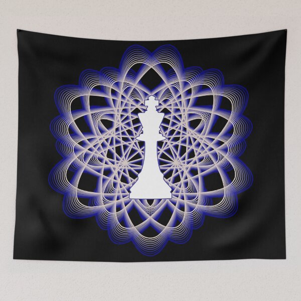 Item preview, White Chess King Piece in Atomic Swaps Abstract Spiral Lines designed and sold by Shapes-Mania.