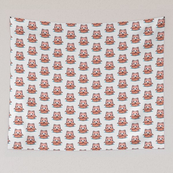 Item preview, Feline Hideaway - Charming Cat Cozily Settled in a Box Sticker designed and sold by Cute Critters Stickers.