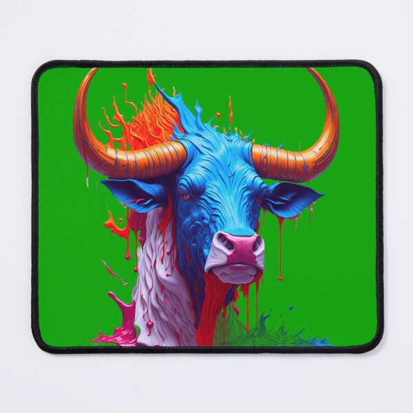 Item preview, Colorful 3D Bull Face designed and sold by artist-mac.