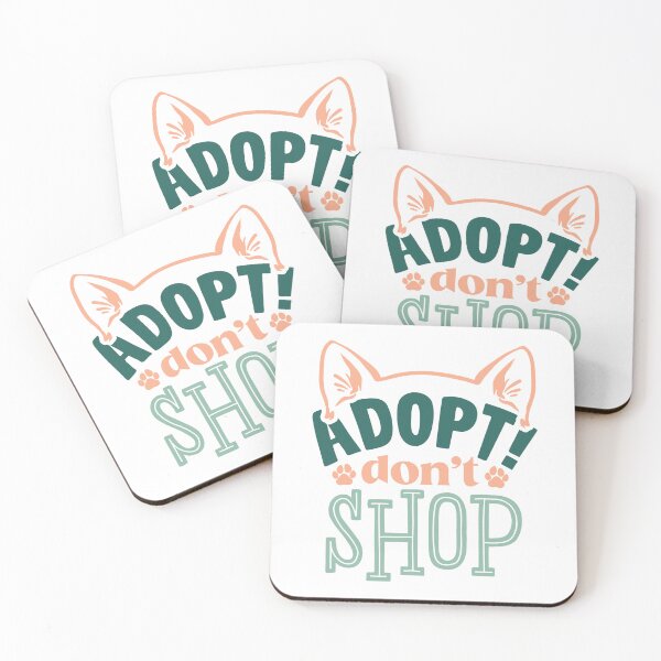 Item preview, Adopt Don't Shop |Pet Adoption Quote designed and sold by Martina Mladenova.