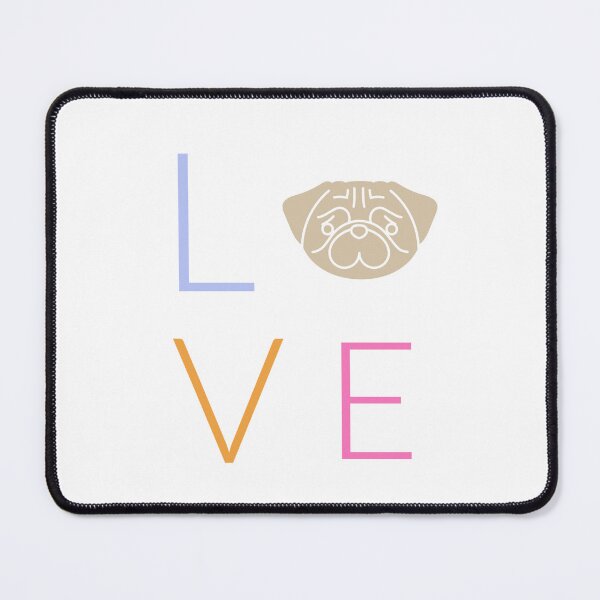 Item preview, Love pug sweatshirt pastel front design designed and sold by SaySomethingUK.