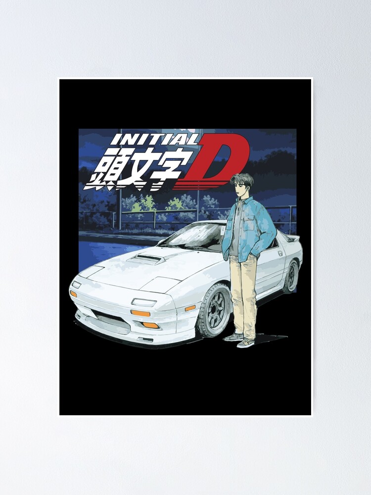 Initial D FC RX7 Stage 1 Drifting - Ryosuke Takahash RedSuns anime night |  Sticker