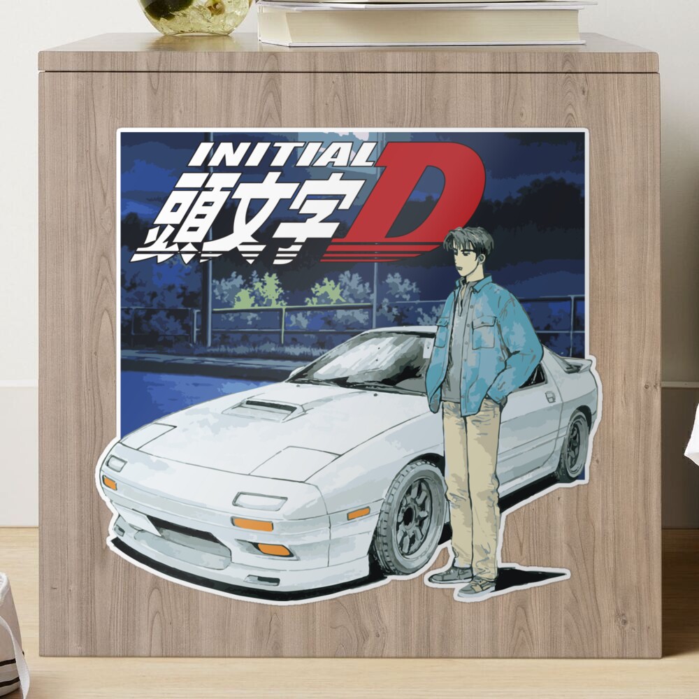 Initial D FC RX7 Stage 1 Drifting - Ryosuke Takahash RedSuns anime night |  Sticker