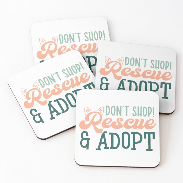 Item preview, Don't Shop Rescue And Adopt |Pet Adoption Quote designed and sold by Martina Mladenova.