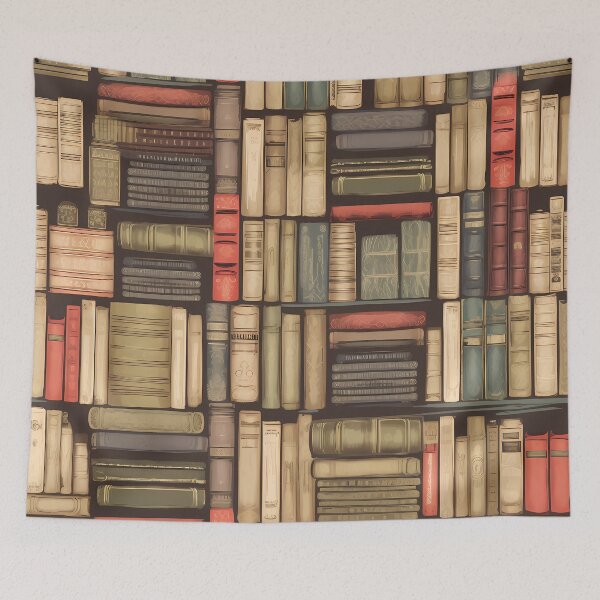 Item preview, Books On Shelves : Pattern designed and sold by MTJ-Mushrooms.