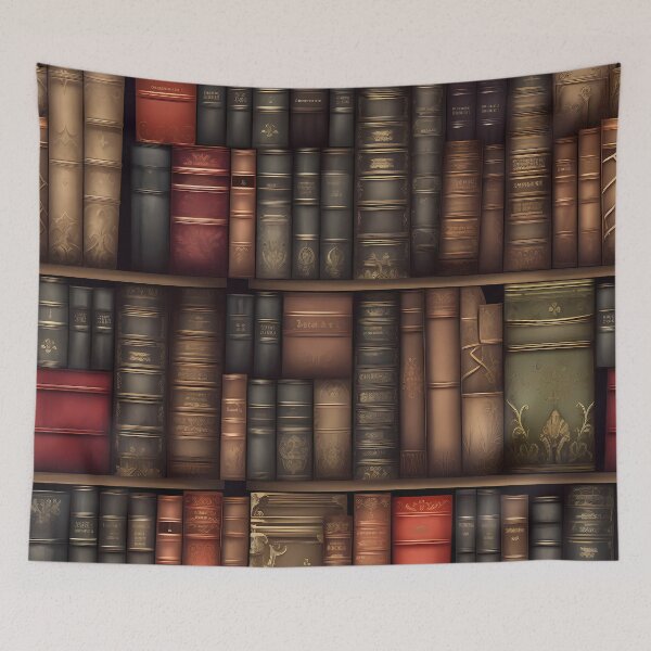 Item preview, Books On Shelves : Pattern designed and sold by MTJ-Mushrooms.