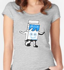 Milky Blur pixel art Women's Fitted Scoop T-Shirt