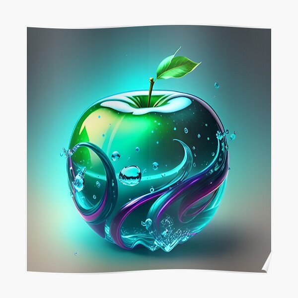 green apple wall art