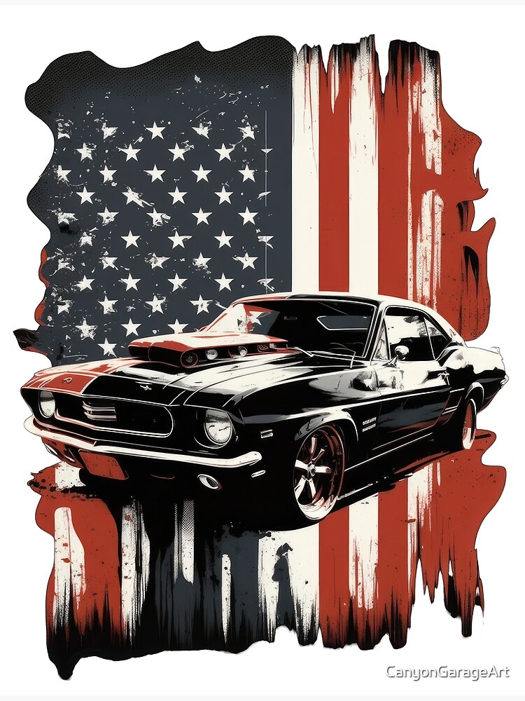 Silhouette | Muscle CanyonGarageArt flag\