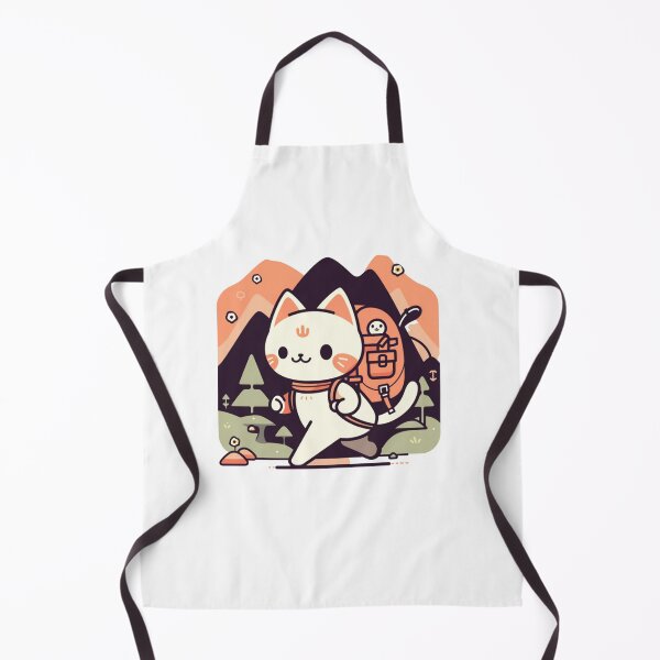 Item preview, "Trailblazing Whiskers - Enthusiastic Cat Hiking Sticker for Outdoor Enthusiasts" designed and sold by Cute Critters Stickers.