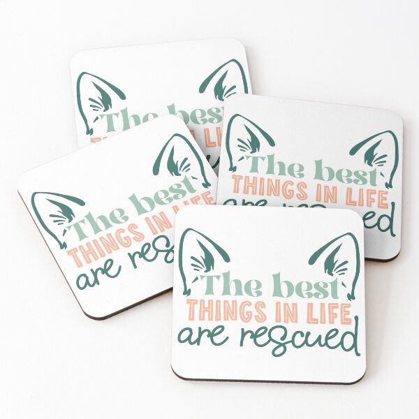 Item preview, The Best Things In Life Are Rescued |Pet Adoption Quote designed and sold by Martina Mladenova.