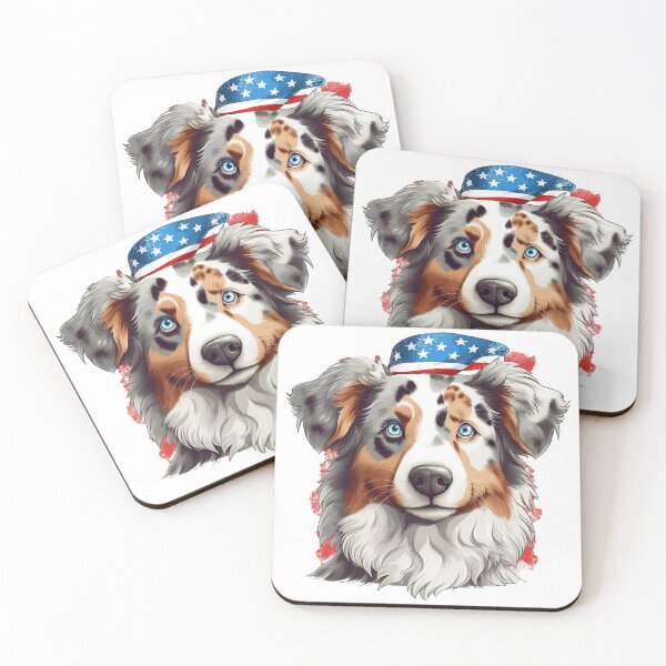 Item preview, Maya, Patriotic Australian Shepherd Dog! Great USA Gift! designed and sold by Alanna Rose Realm.