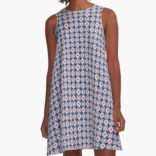 Trendy Watercolor Flower Patterns A-Line Dress