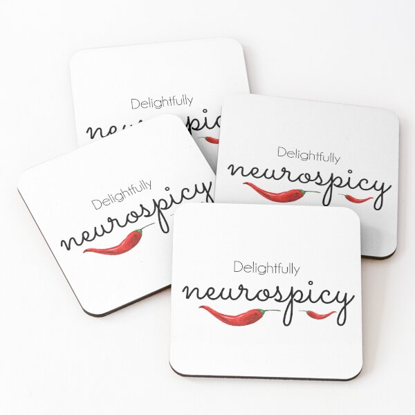 Item preview, Delightfully Neurospicy - black text designed and sold by aliveinmiddle.