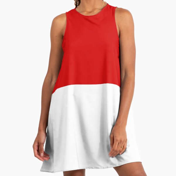 Half Red Half White - Vertical Half Stripes" A-Line Dress for Sale by  SimplyStripes | Redbubble