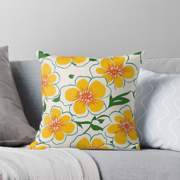 Item preview, Throw Pillow With Beautiful Floral Pattern - Hippie Home Decor designed and sold by Sowari-Pillows.