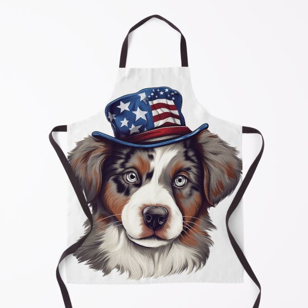 Item preview, Moira the Patriotic Australian Shepherd! Great USA gift designed and sold by Alanna Rose Realm.