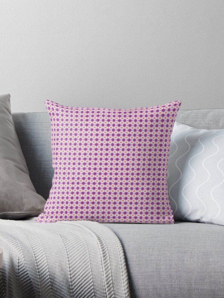 Thumbnail 1 of 3, Throw Pillow, Watercolour Flowers designed and sold by Patterns For Products.